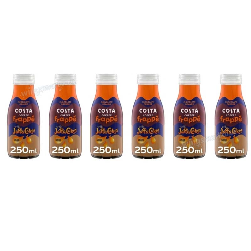 Costa Coffee Jaffa Cakes Chocolate Orange Frappe Iced Coffee 250ml Bottles (6 & 12 Pack)
