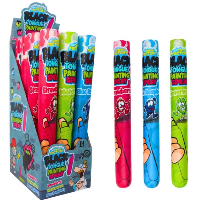 Crazy Candy Factory Black Tongue Painting Spray (12 x 105ml)