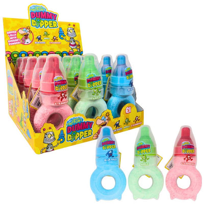 Crazy Candy Factory Dummy Dipper Ring Sour Lollipop Candy 15 x 25g