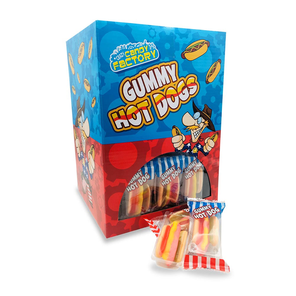 Crazy Candy Factory Gummy Mini Hot Dogs 10g — 100 Packs