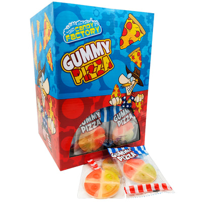 Crazy Candy Factory Mini Gummy Pizzas – 10g (Box of 100 Bags)