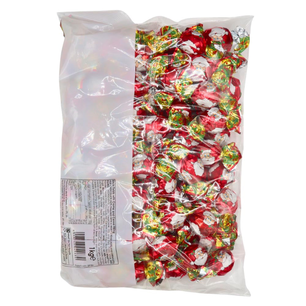 Creme Filled Milk Chocolate Santa Twists 1kg
