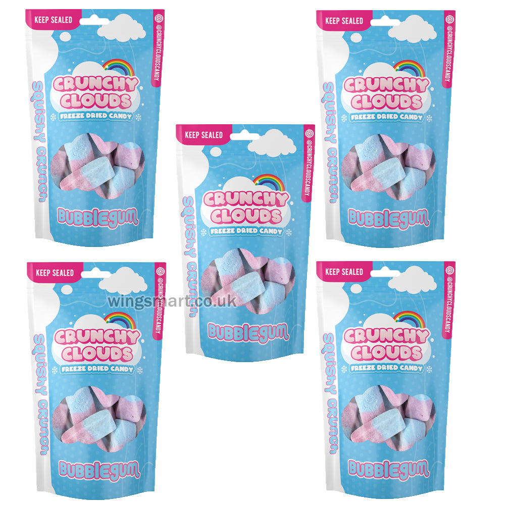 Crunchy Clouds Squishy Crunch Bubblegum Freeze Dried Sweets Pouch 50g