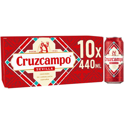 Cruzcampo Sevilla Lager Beer Can 10x440ml