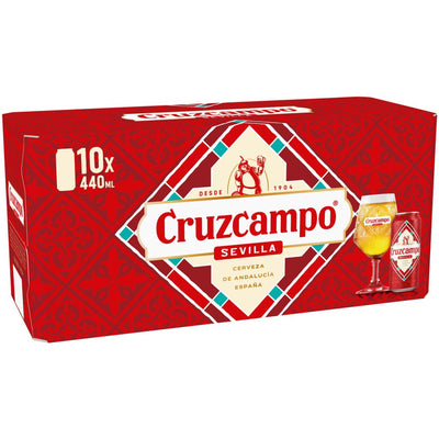 Cruzcampo Sevilla Lager Beer Can 10x440ml