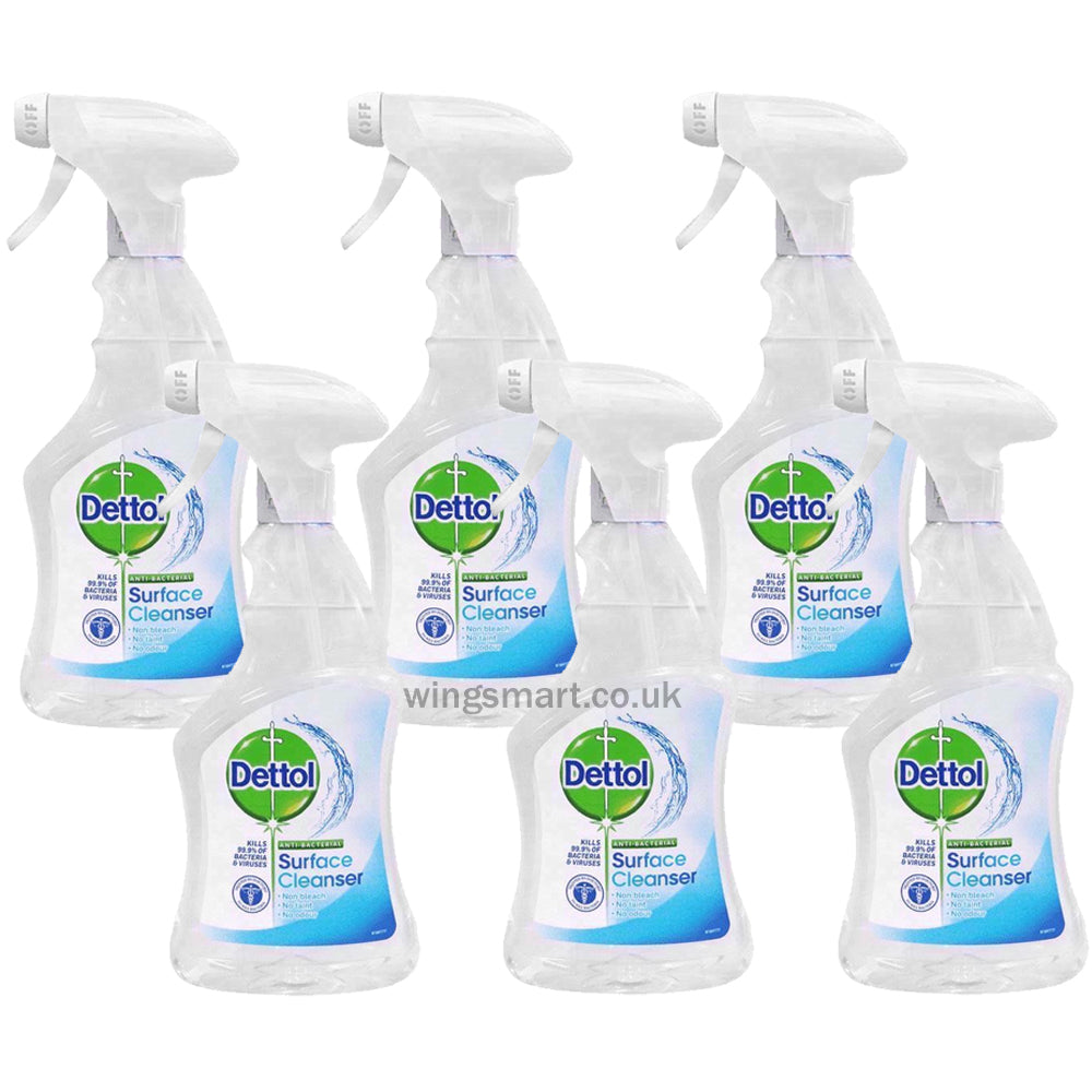 DETTOL ANTI BACTERIAL SURFACE CLEANER 500ML (Pack of 6)