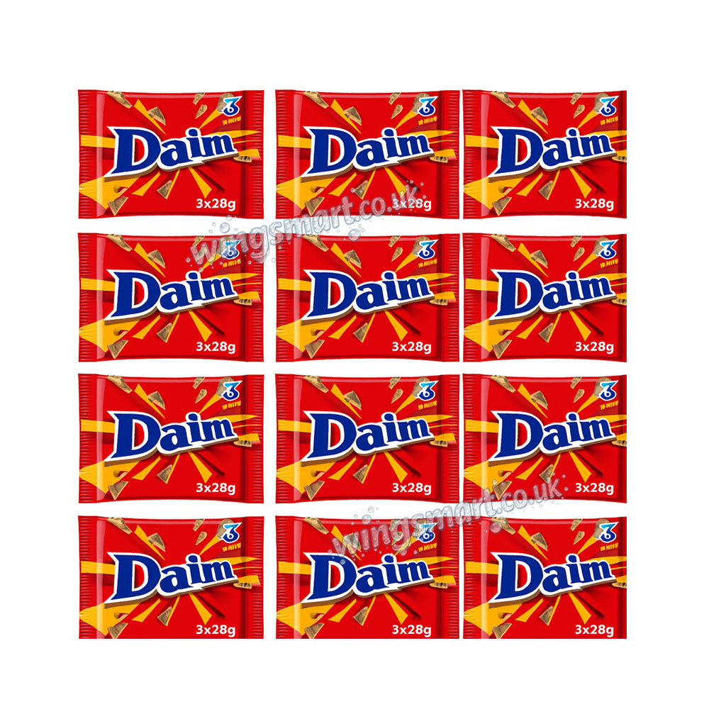 Daim Chocolate Bar 3 Pack x 28g – Delicious Milk Chocolate with Crunchy Almond Caramel Centre Treat