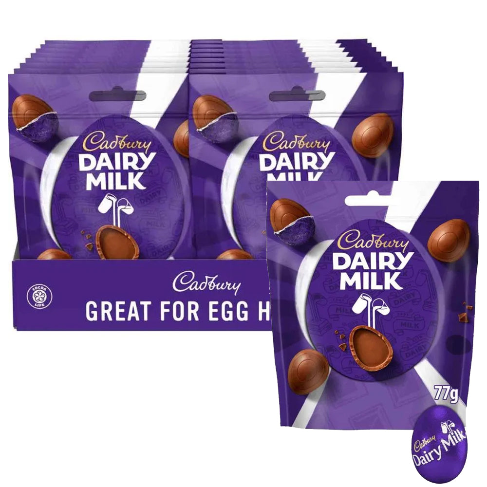 Cadbury Dairy Milk Mini Chocolate Easter Egg Bag 77g (Box of 18)