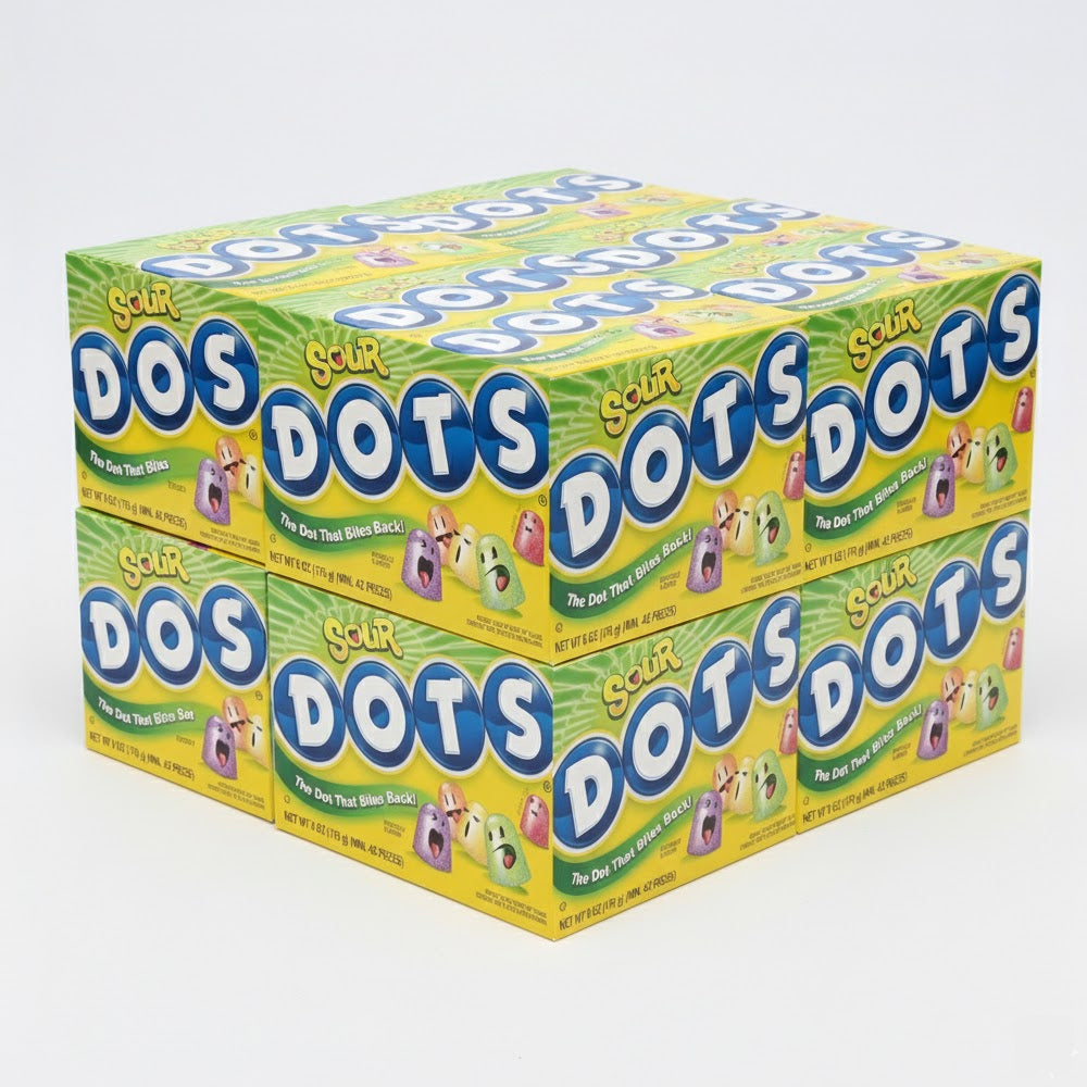 Tootsie Dots Candy 184g – Sour, Original & Tropical (6 & 12 Pack Boxes)