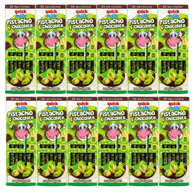 Dr Moo Quick Milk Pistachio Flavour Milk Straws – 13 Sticks (6 / 12 Packs)