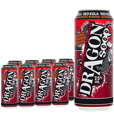 Dragon Soop Red Kola Caffeinated Alcoholic Beverage 500ml (Pack of 8)