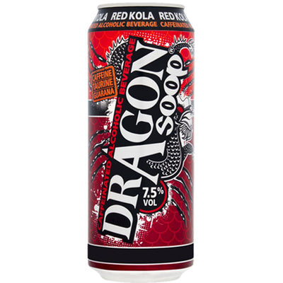 Dragon Soop Red Kola Caffeinated Alcoholic Beverage 500ml (Pack of 8)