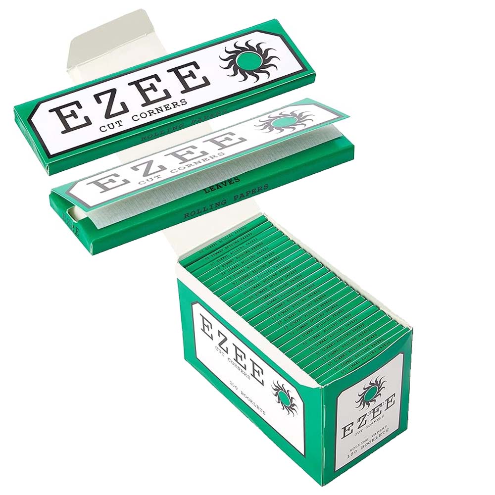 EZEE Green Regular Size Rolling Papers - 100 Pack