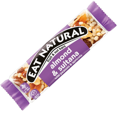 Eat Natural Almond & Sultana with Peanuts & Apricots Fruit & Nut Bars 40g (Box of 12)