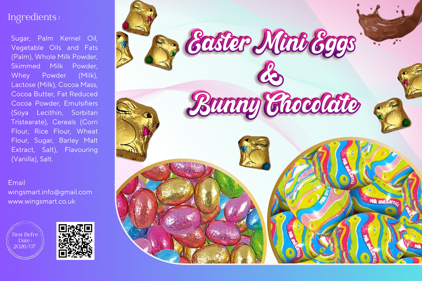 Easter Mini Egg & Bunny Chocolate 1kg Tub