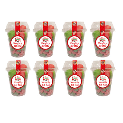 Elves Behavin' Badly Naughty Elf Mix Candy Cup 210g – Pack of 8