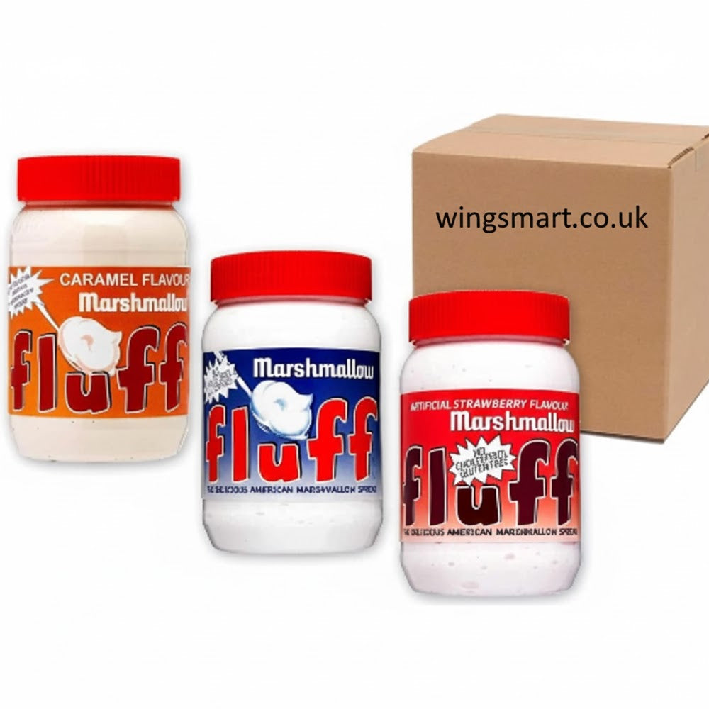 Marshmallow FLUFF - Delicious Marshmallow Spread Trio 213g (Caramel, Original & Strawberry)