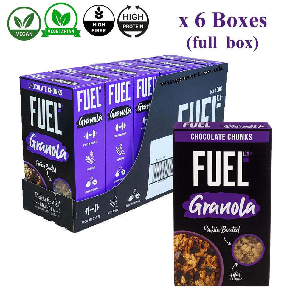 FUEL10K Chocolate Chunks Protein Granola Breakfast Cereal 400g
