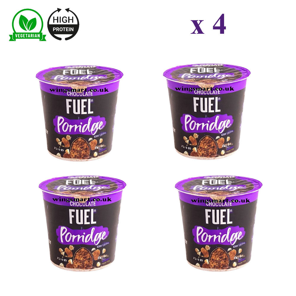 FUEL10K High Protein Oat Cereal Porridge Pots Chocolate & Golden Syrup Flavours 70g