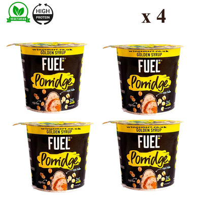 FUEL10K High Protein Oat Cereal Porridge Pots Chocolate & Golden Syrup Flavours 70g