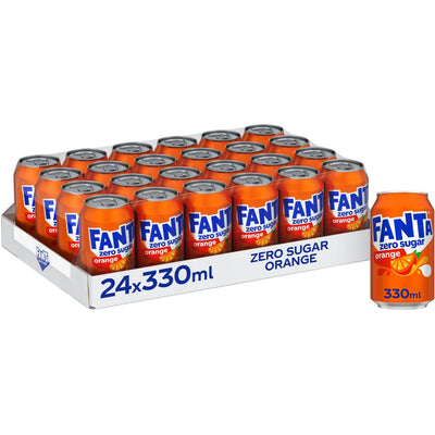 Fanta Orange Zero Cans 24 x 330ml