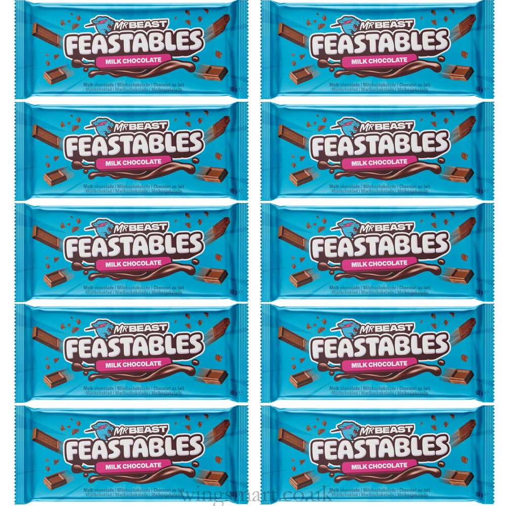 Feastables MrBeast Milk Chocolate Bars - Variety of Flavours 60g