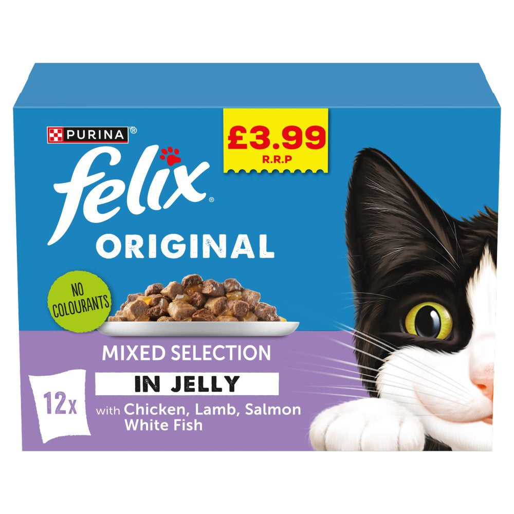 FELIX Original Mixed Selection in Jelly Wet Cat Food 12 x 85g PMP (Box of 3)