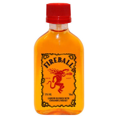 Fireball Liqueur Blended with Cinnamon & Whisky 50ml (Pack of 10)