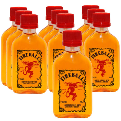 Fireball Liqueur Blended with Cinnamon & Whisky 50ml (Pack of 10)