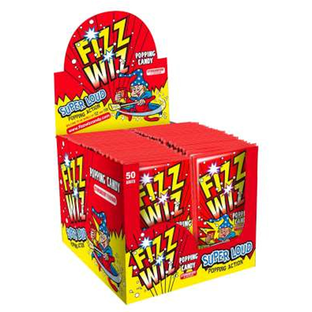 Fuzz Candy Fizz Wiz Strawberry Popping Candy – 50 x 5g Packs – WingsMart