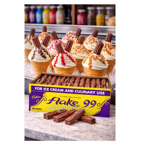 Cadbury Flake 99 Chocolate Bars 144 Pack – 8.25g Each (Full Case)