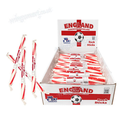 McAdams England World Cup Football Rock Sticks - 40 Count