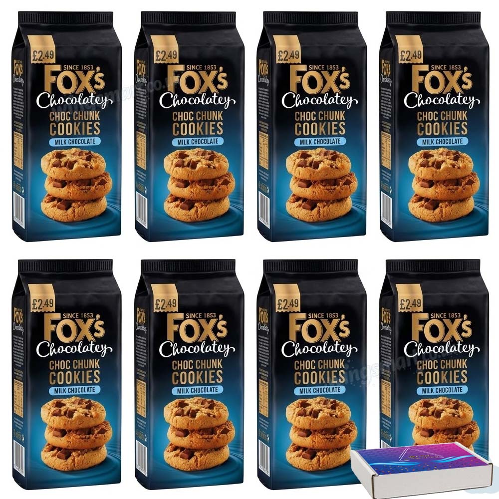 Fox's Chocolatey Choc Chunk Milk Chocolate Cookies 180g (4 & 8 Packs)
