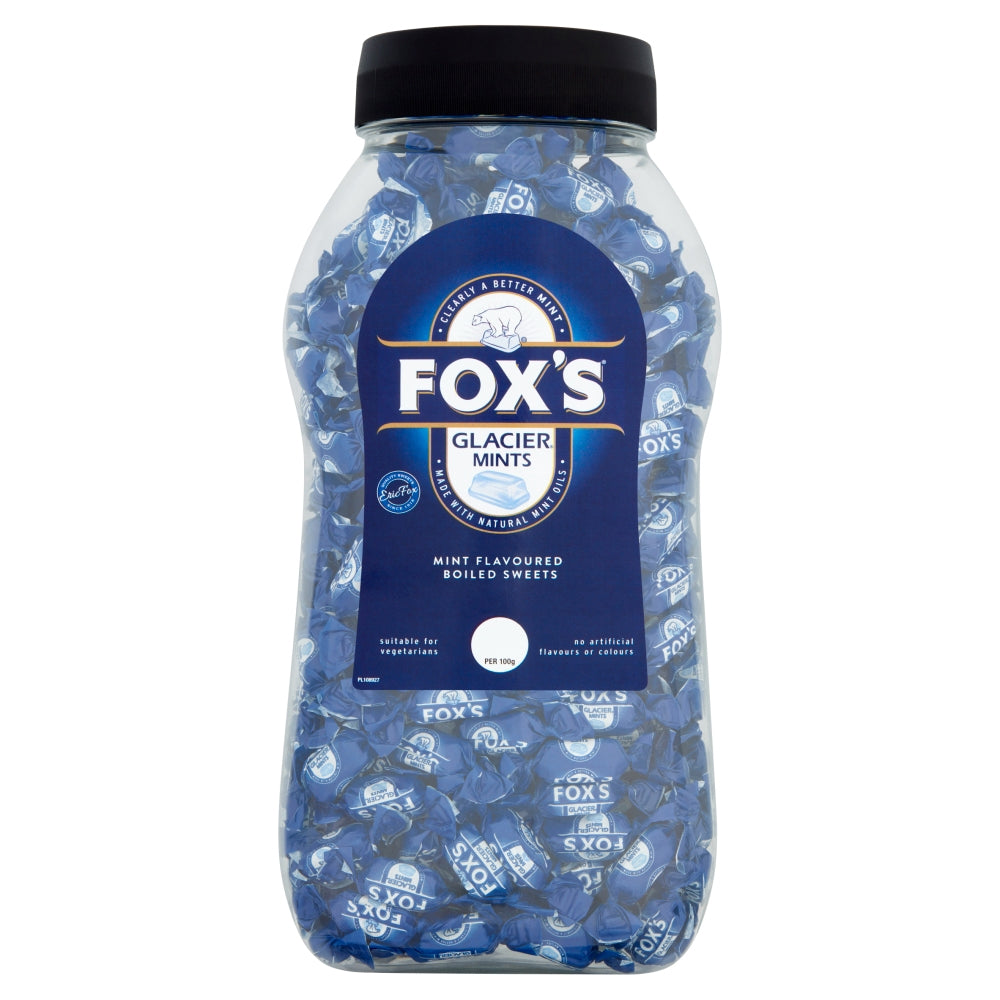 Fox's Glacier Mint flavoured boiled sweets Jar 1.7kg