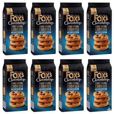Fox's Chocolatey Choc Chunk Milk Chocolate Cookies 180g (4 & 8 Packs)
