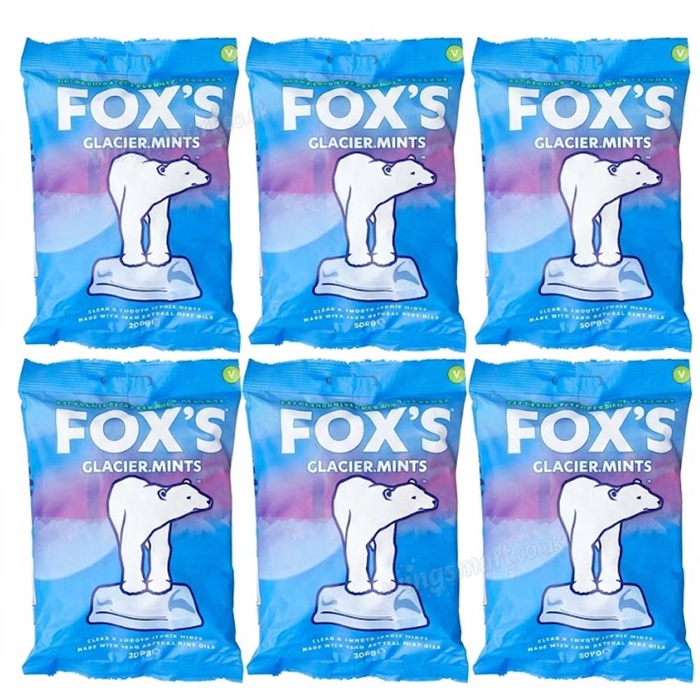 Fox’s Glacier Mints Sharing Bag 200g – Classic Cool Mint Sweets (6 or 12 Pack)