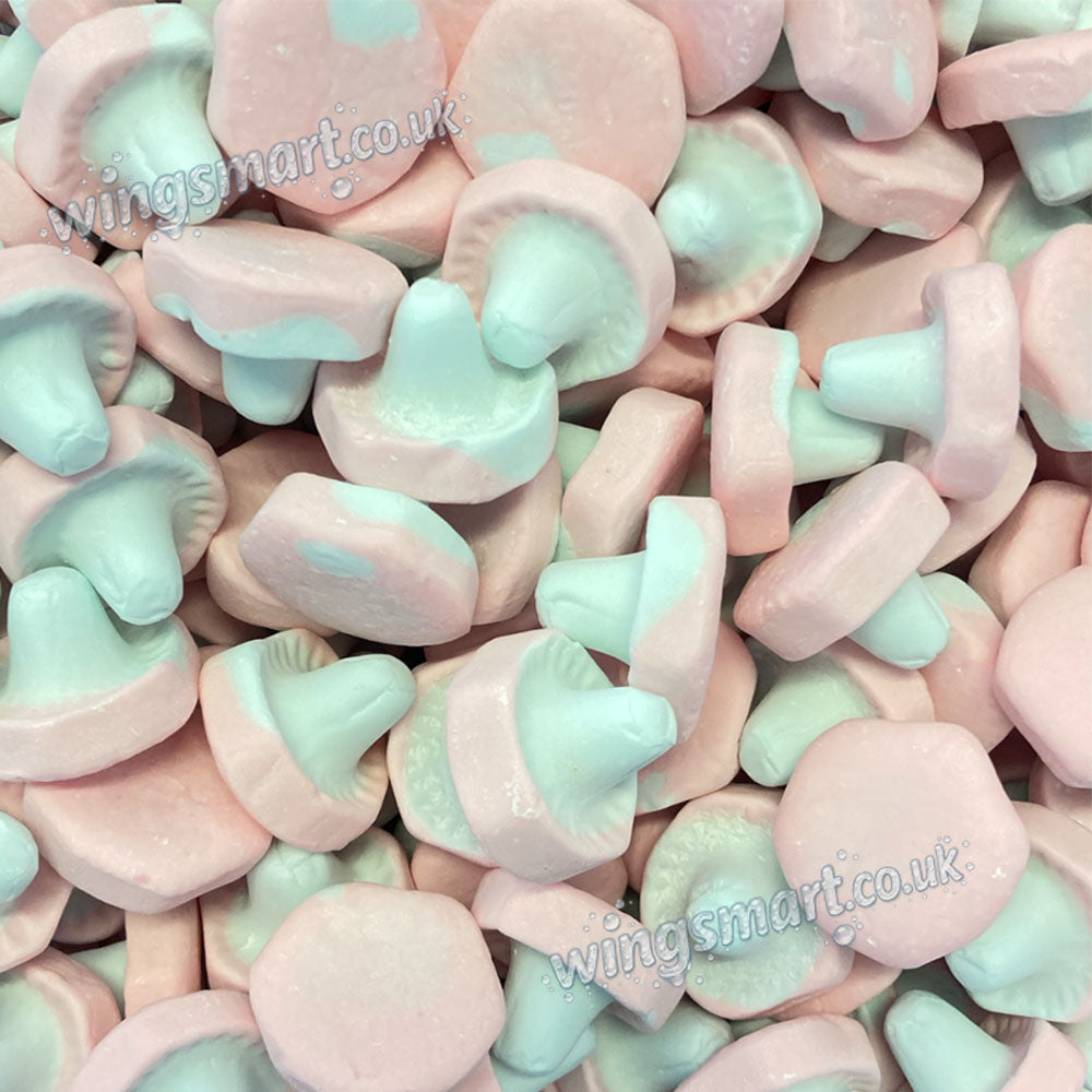 Mushrooms Foam Sweets Collections- Bubblegum Banana Caramel Swedish Caramel Pick and Mix