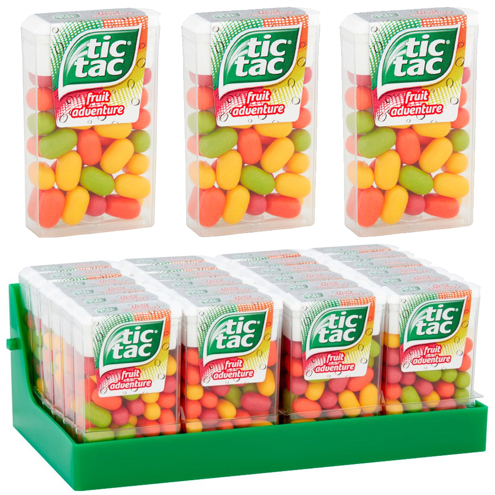 Tic Tac Fruit Adventure Mint Sweets 18g (Box of 24) - WingsMart