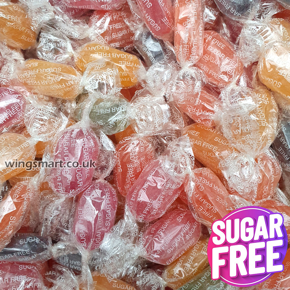 SUGAR FREE Hard Boiled Sweets- Pick And Mix Quality Wrapped Sweets Bag - WingsMart