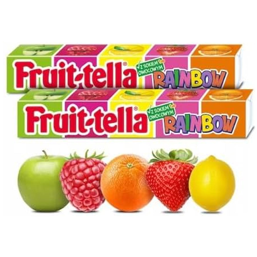 Fruit Tella Rainbow Chewy Candy 40-Pack – Fruity, Tasty & Twisty Treats
