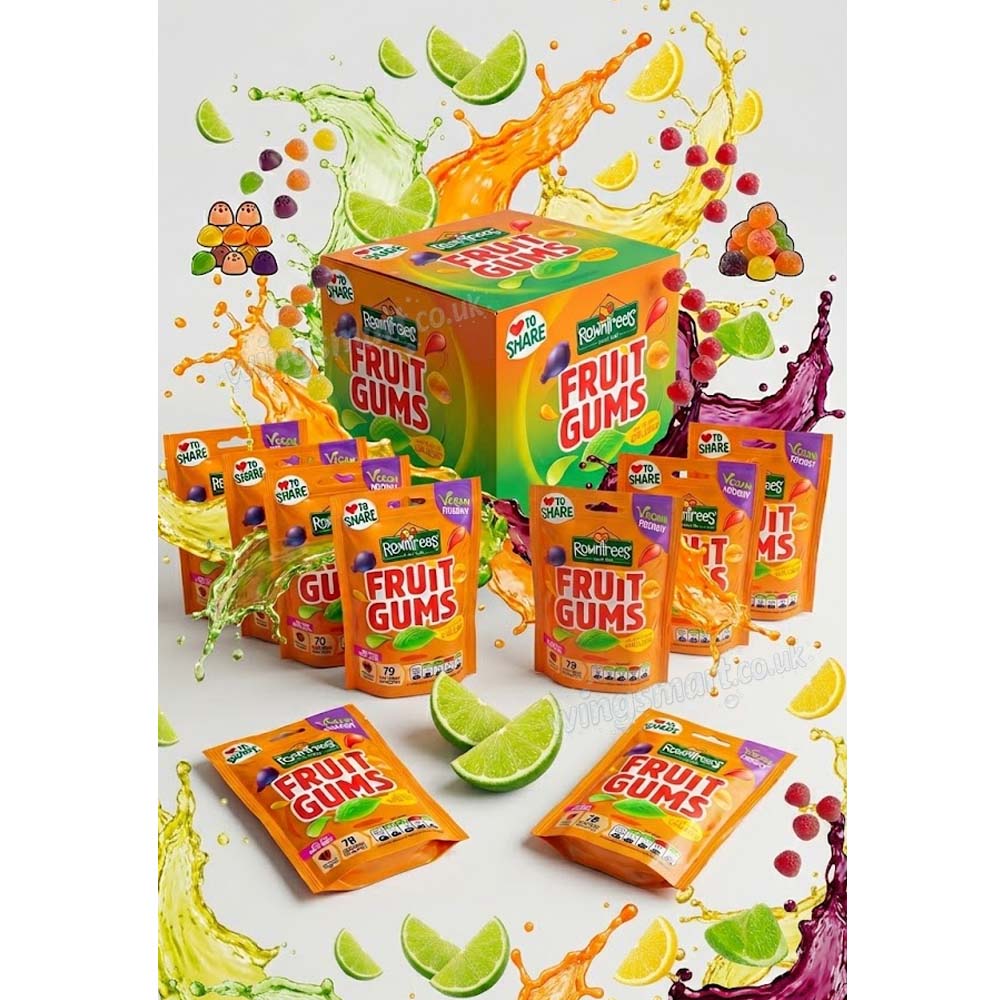 Rowntree’s Fruit Gums 150g Sharing Pouch – Pack of 10