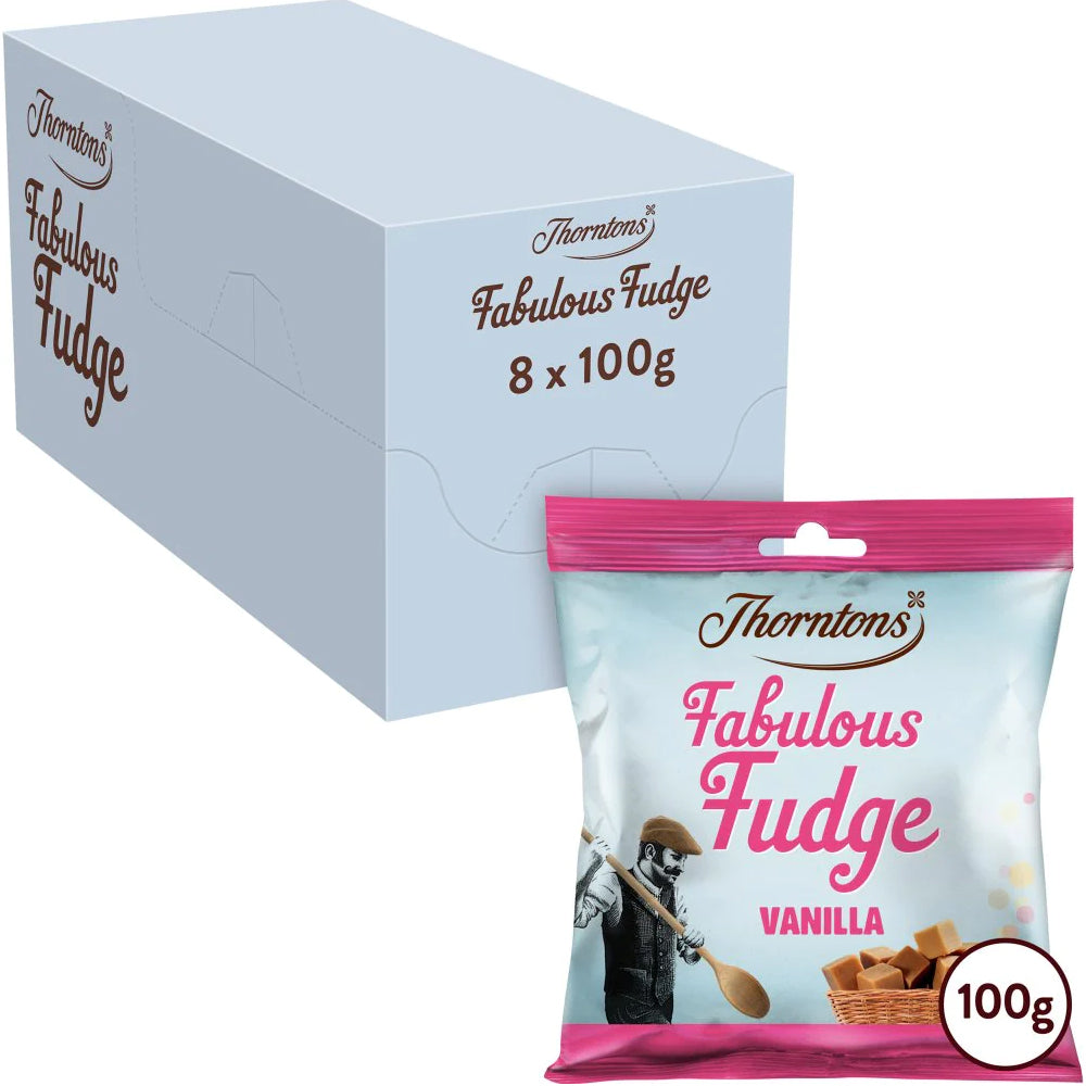 Thornton's Fabulous Fudge Vanilla 100g (Box of 8) - WingsMart