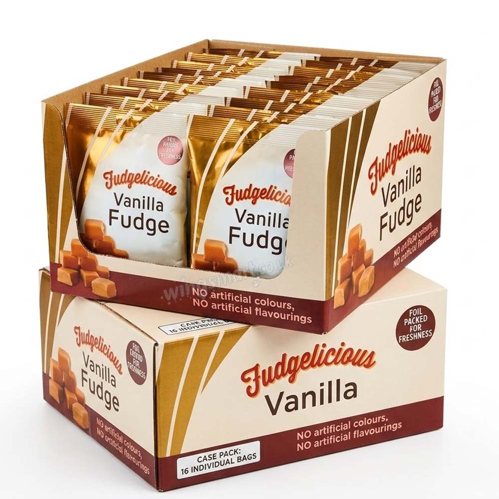 Fudgelicious Vanilla Fudge 150g (Pack of 16)