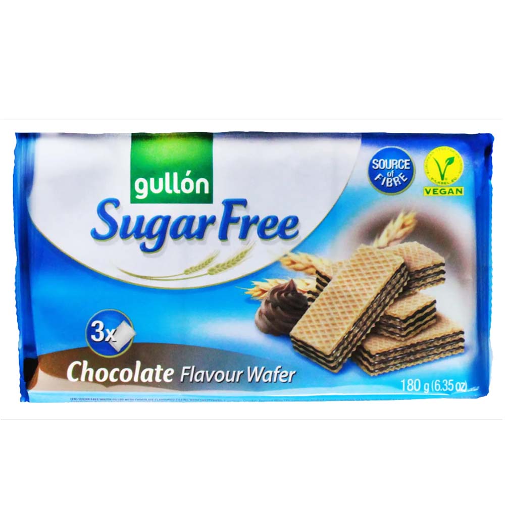 Gullon Sugar Free Wafer Chocolate 180g (12 Packs)