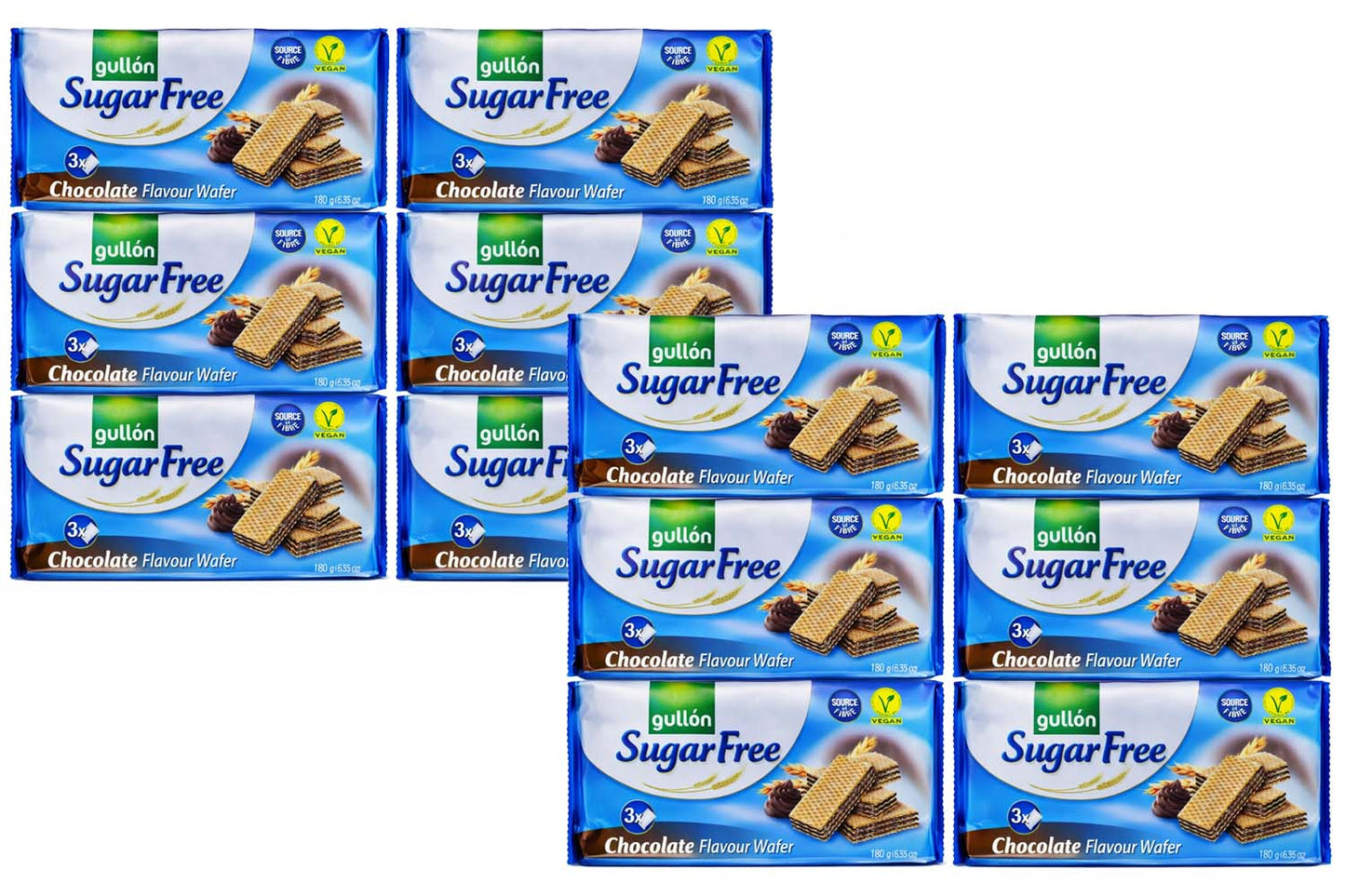 Gullon Sugar Free Wafer Chocolate 180g (12 Packs)