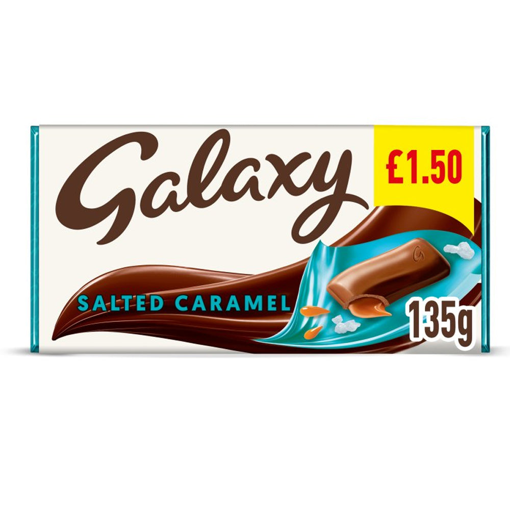 Galaxy Salted Caramel & Milk Chocolate Block Bar 135g PMP (Box of 24)