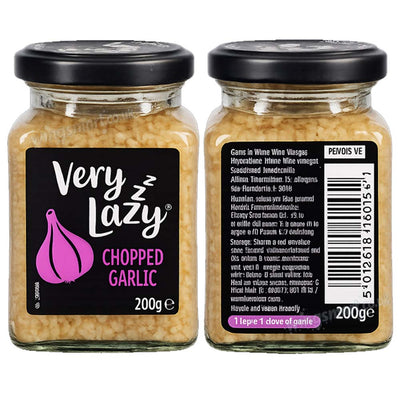 Very Lazy Chopped Garlic 200g (1, 2 or 3 Jars) – Ready to Use Garlic