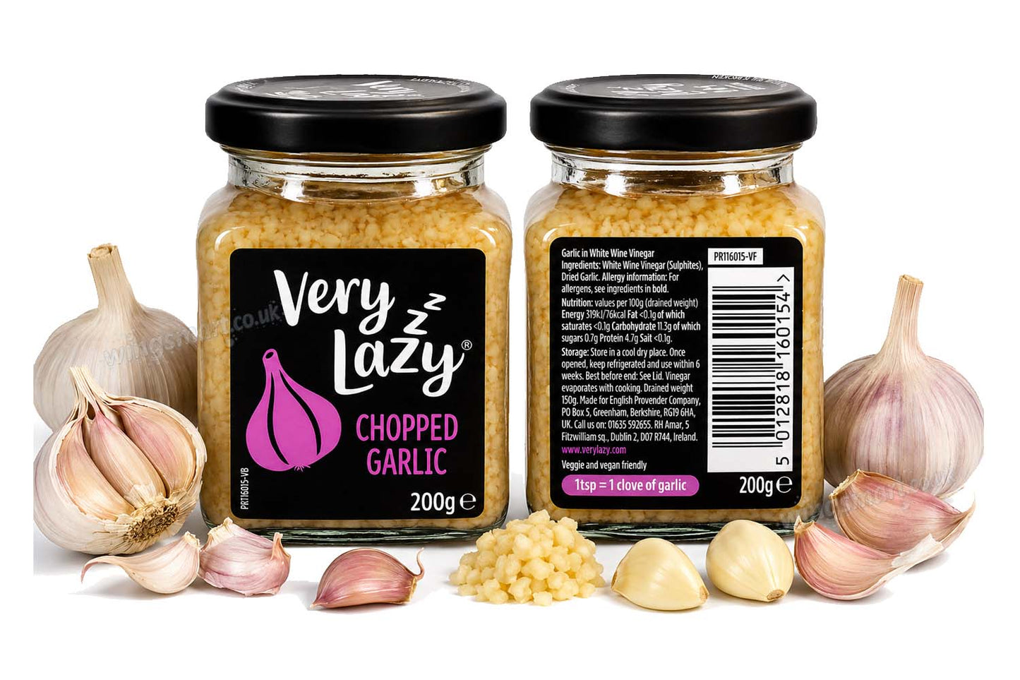 Very Lazy Chopped Garlic 200g (1, 2 or 3 Jars) – Ready to Use Garlic