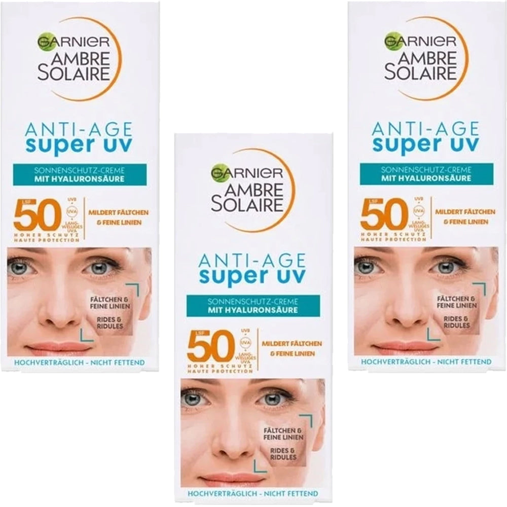 Garnier Ambre Solaire Super UV Anti-Age SPF50 Sun Cream 50ml
