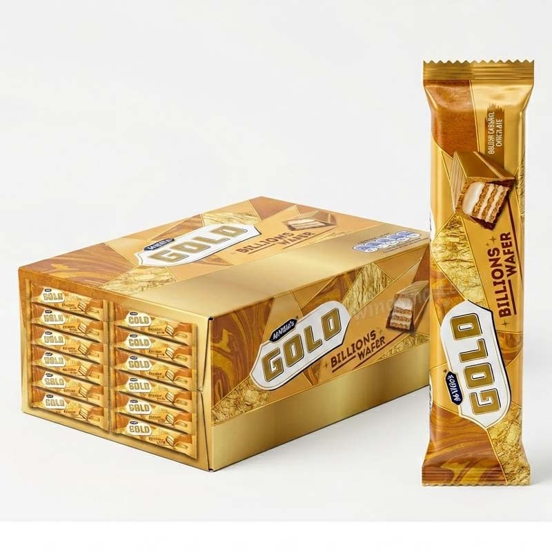 McVitie's Gold Billions Wafer Golden Caramel Chocolate Bar 39g PMP (Box of 24)